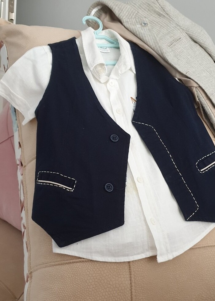Gömlek yelek çeket 3 lü takım - Görsel 3
