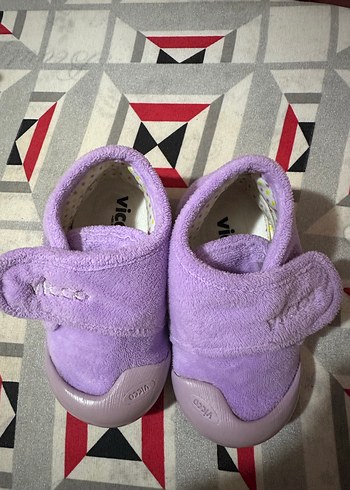 Mor Kız Çocuk Sıcak Terlikler Velcro - Görsel 4