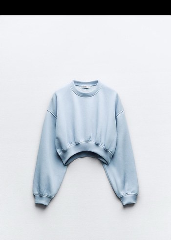 Mavi Oversize Kadın Sweatshirt