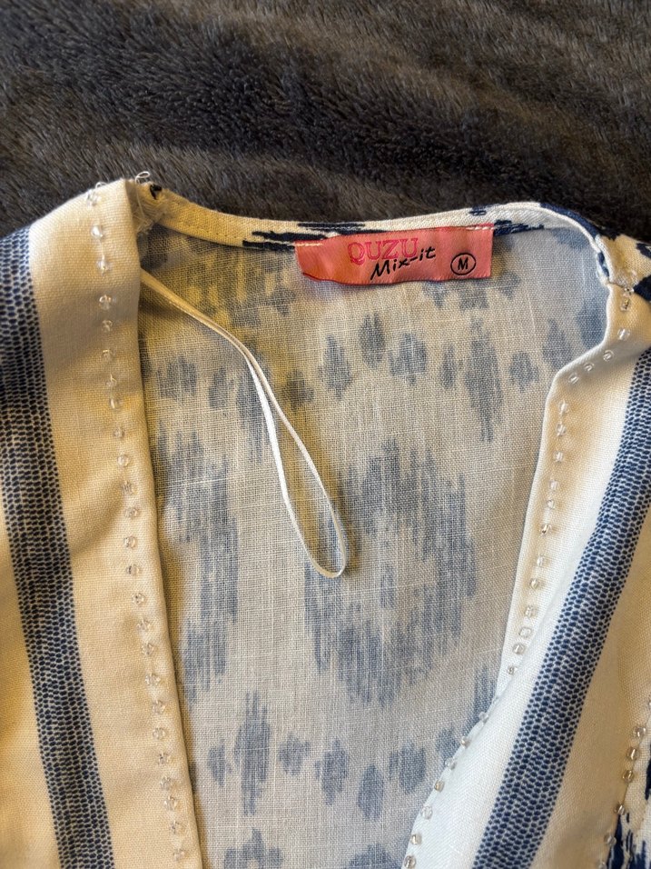 Bohem Uzun Kol V Yaka Salaş Kimono - Görsel 2