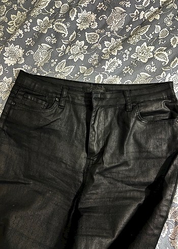 Siyah mumlu Kadın Pantolon - Görsel 2