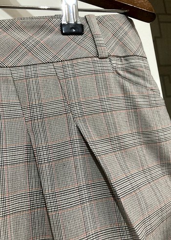 Gri Ekose Desenli etek - Görsel 2