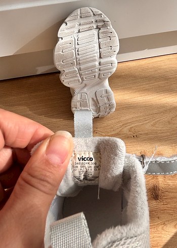 Kız Çocuk Gri Beyaz Desenli Spor Ayakkabı - Görsel 6