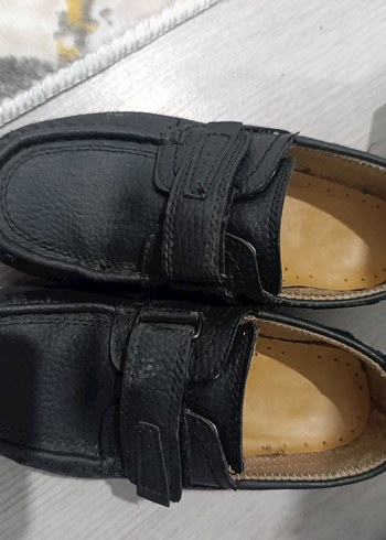 Tokalı Siyah Erkek Çocuk gerçek Deri Loafer - Görsel 6