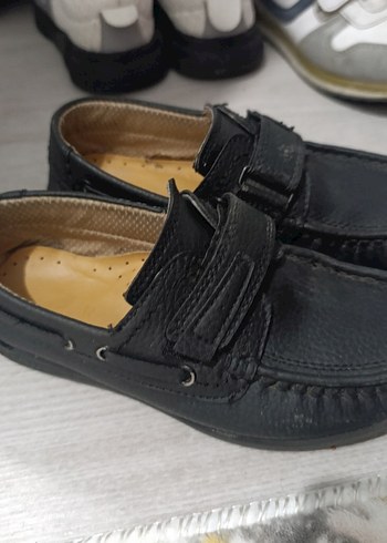 Tokalı Siyah Erkek Çocuk gerçek Deri Loafer - Görsel 2