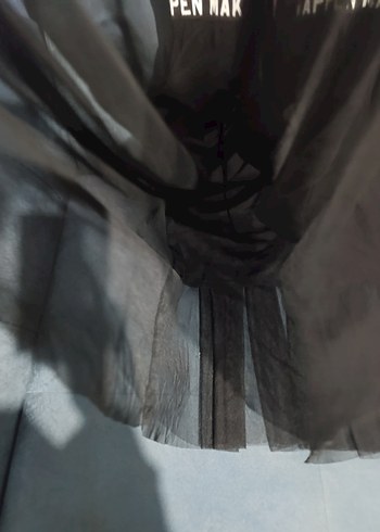 Kız Çocuk Siyah Çizgili Pilili Elbise - Görsel 7