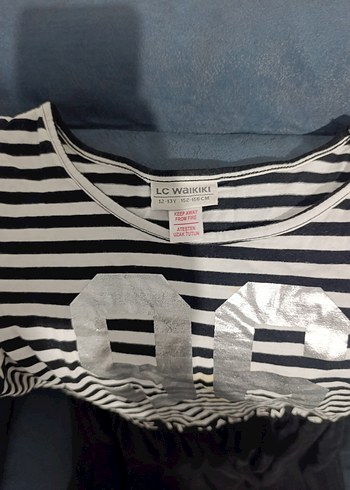 Kız Çocuk Siyah Çizgili Pilili Elbise - Görsel 3