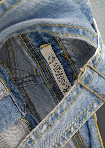 Kızlar için düğmeli mavi kot tulum - Görsel 2