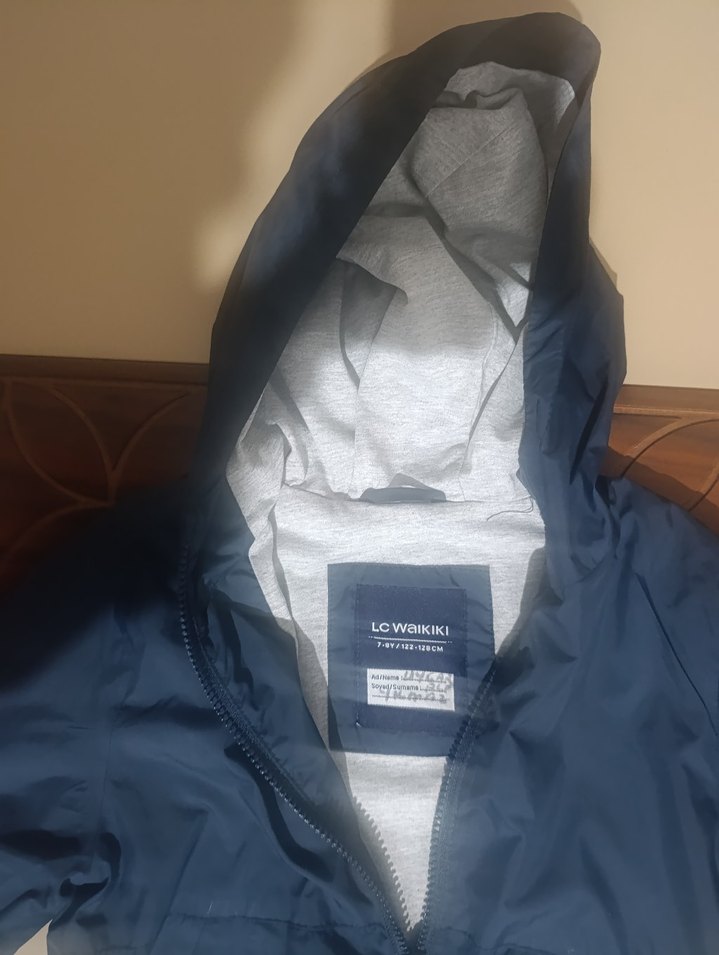 Erkek Çocuk Lacivert Kapüşonlu Fermuarlı Ceket - Görsel 2