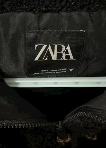 Siyah Kadın Peluş Fermuarlı Ceket - Görsel 2