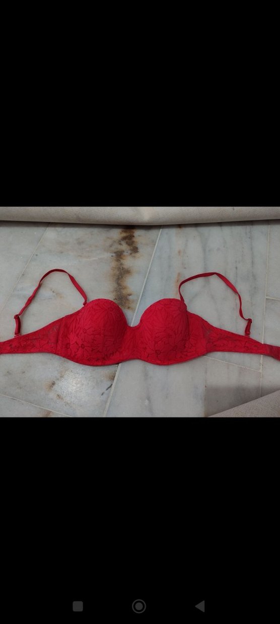 75 beden Kırmızı Minimalist Kadın Sütyen - Görsel 4