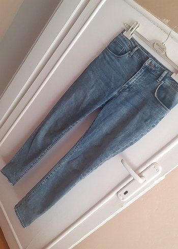 m Beden Günlük Kullanım İçin Mavi Kadın Denim Pantolon