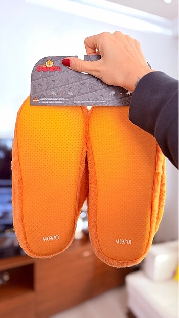 42-43 numara Garfield ev terliği turuncu orjinal etiketli - Görsel 2