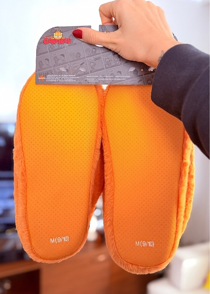 42-43 numara Garfield ev terliği turuncu orjinal etiketli - Görsel 2