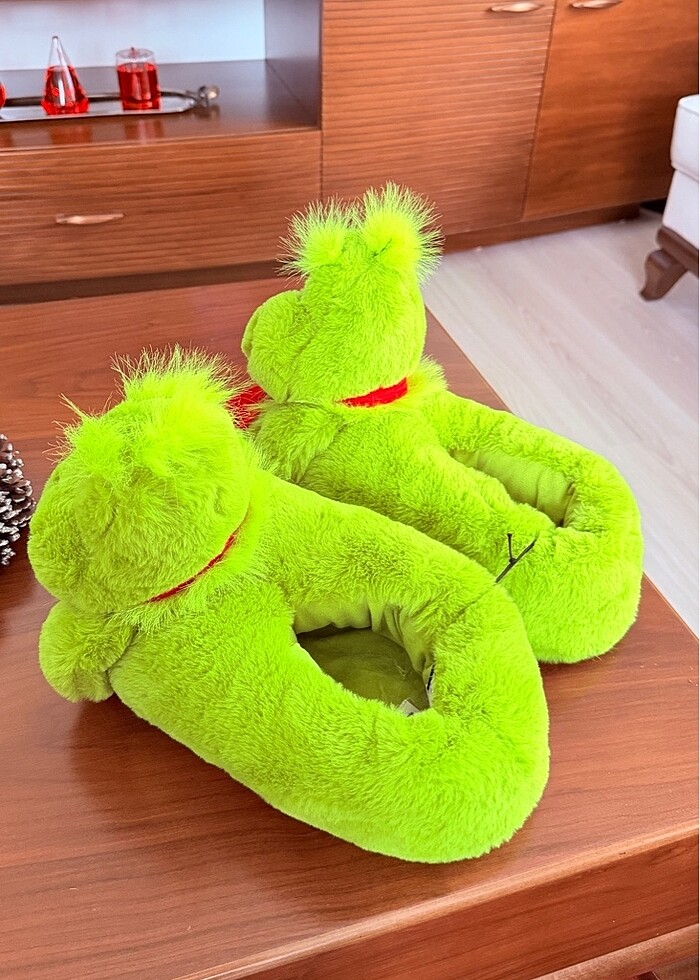 46-47 numara Grinch ev terliği panduf - Görsel 2