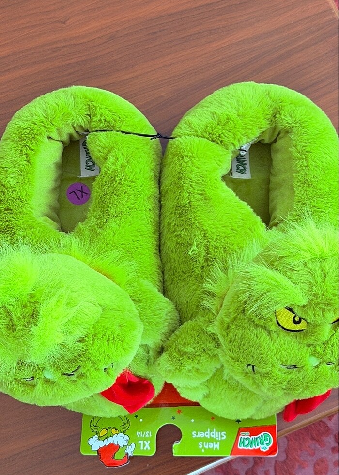 46-47 numara Grinch ev terliği panduf - Görsel 4