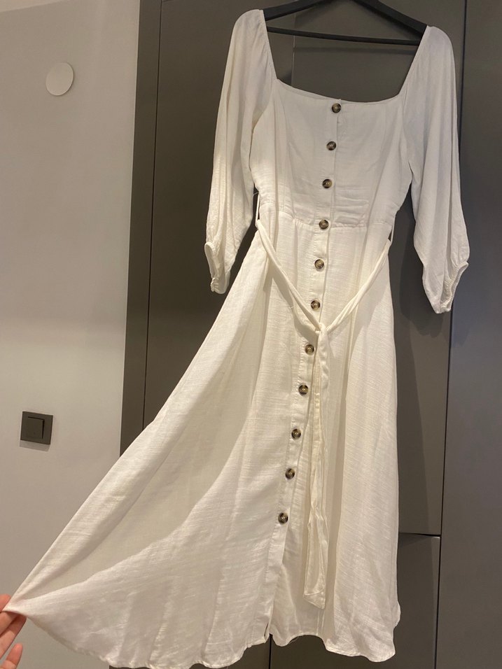 TRENDYOLMİLLA  Beyaz Elbise - Görsel 3