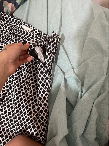 H&M Siyah beyaz pantolon