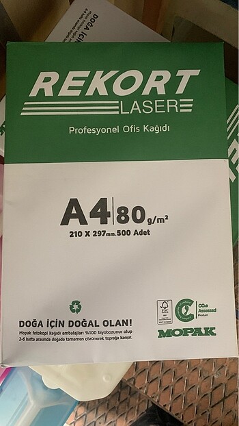 A4 kağıt mopak marka 2 top 100 tl