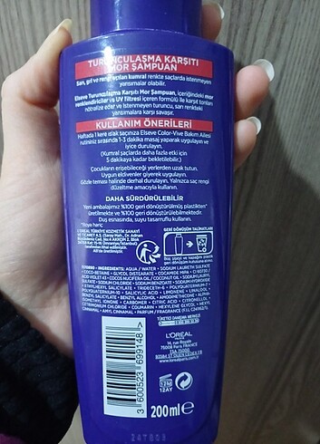 loreal paris mor sampuan + palette toner kullu sari - Görsel 4