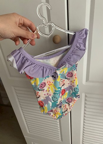 Hero Baby Mor Fırfırlı Kız Çocuk Mayo