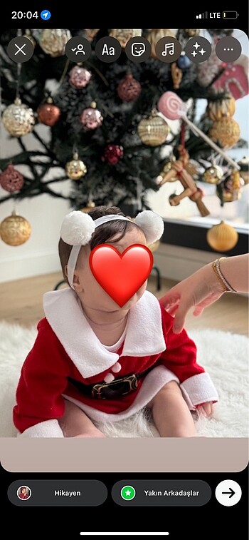 9 Ay Beden Bebek yılbaşı kıyafeti