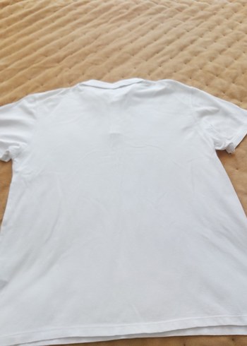 Erkek Beyaz Pamuklu Polo Tişört - Görsel 3