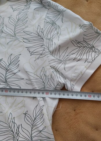 Desenli Beyaz Erkek Polo Tişört - Görsel 4