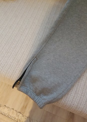 Gri Fermuarlı Rahat Kesim erkekEşofman - Görsel 3