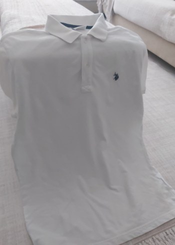 Erkek Beyaz Pamuklu Polo Yaka Tişört - Görsel 3