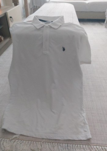 Erkek Beyaz Pamuklu Polo Yaka Tişört - Görsel 2