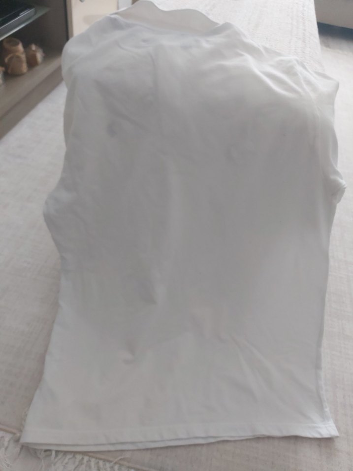 Erkek Beyaz Pamuklu Polo Yaka Tişört - Görsel 4