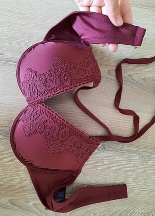 l Beden bordo Renk Bikini üst bordo dantel 80C