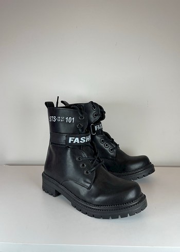 Diğer Tokalı Siyah Stiletto Topuklu Street Style Bot