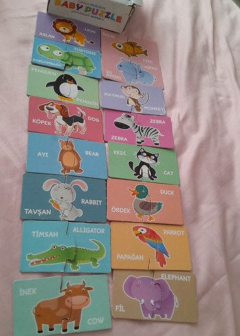Clementoni Bebekler için Hayvan Temalı Renkli Puzzle