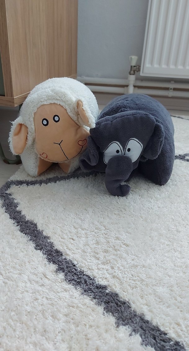 Gri Nakışlı Çocuk Uyku Yastığı - Görsel 3