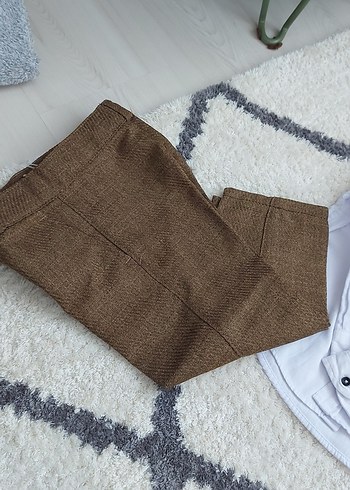 Düğmeli Kahverengi Çocuk Yelek Takımı - Görsel 4