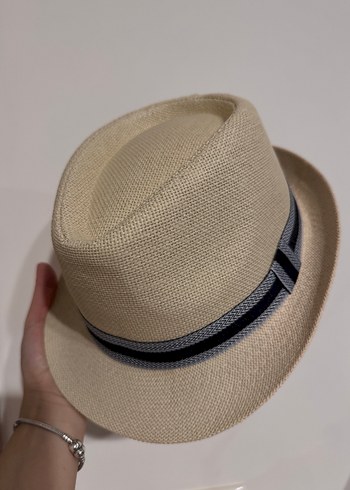 Bej Pliseli Unisex Şapka