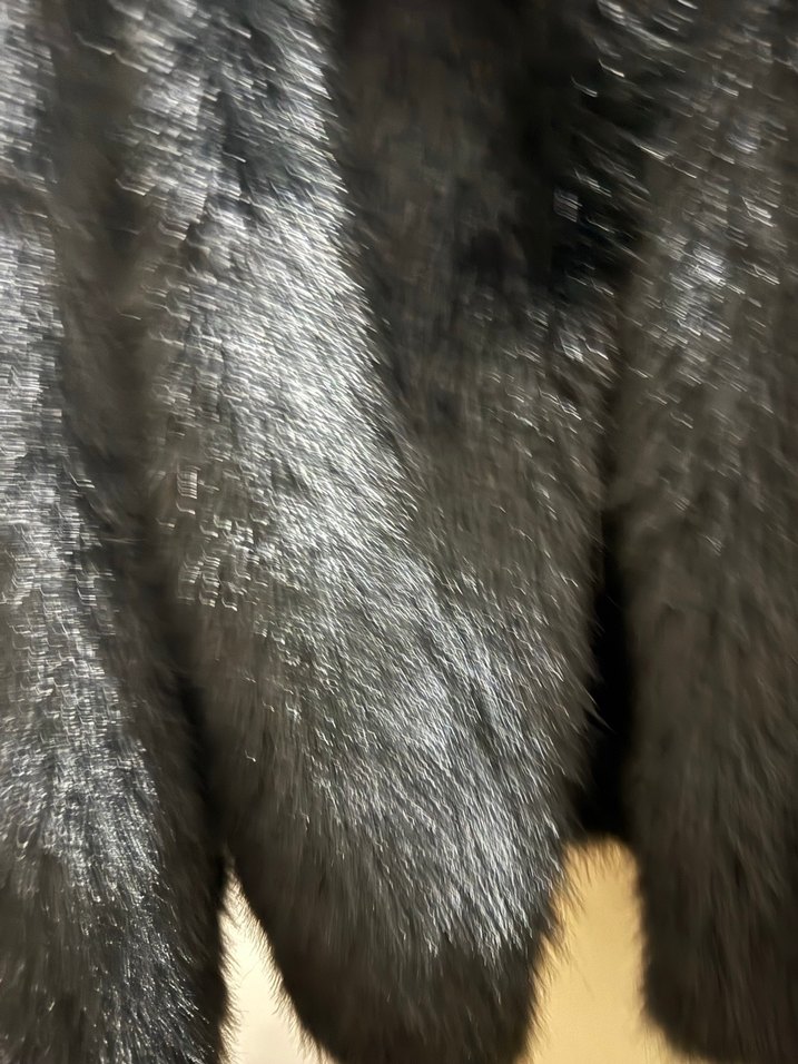 Yeni Siyah Kadın Kürk Detaylı Midi Ceket 38-42 beden arasına olu - Görsel 3