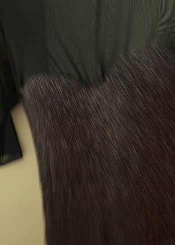 Mor Drapeli Gotik Midi Elbise - Görsel 5