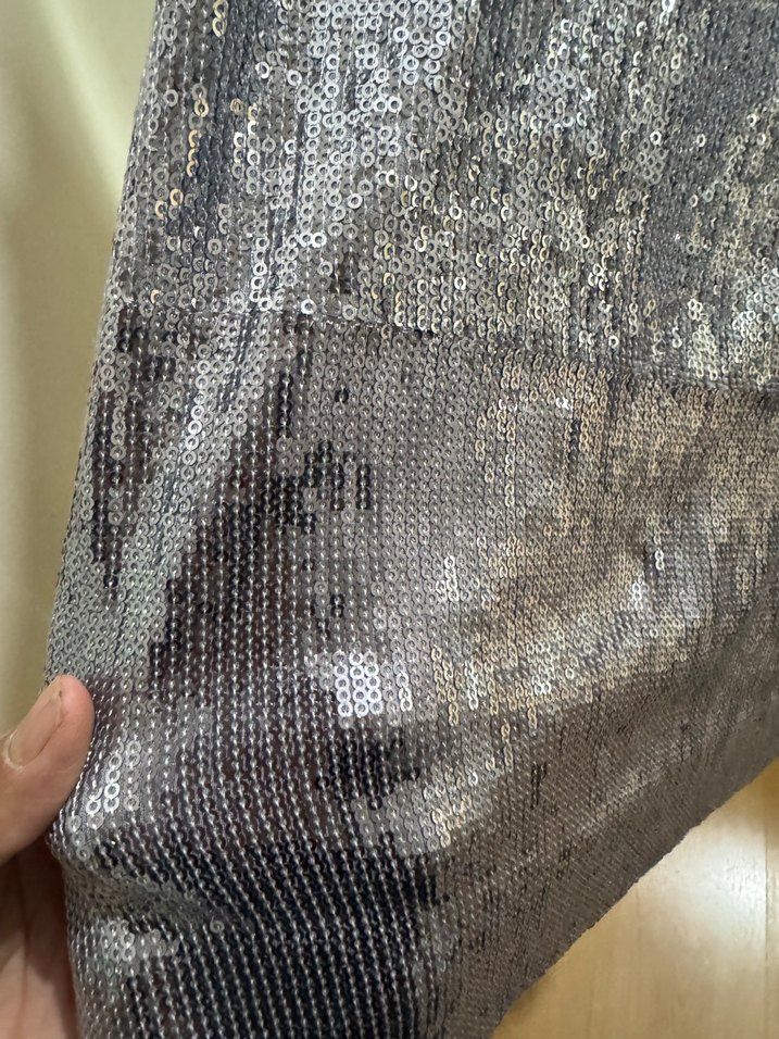 Gri Uzun Drapeli Kolsuz Abiye Elbise - Görsel 5