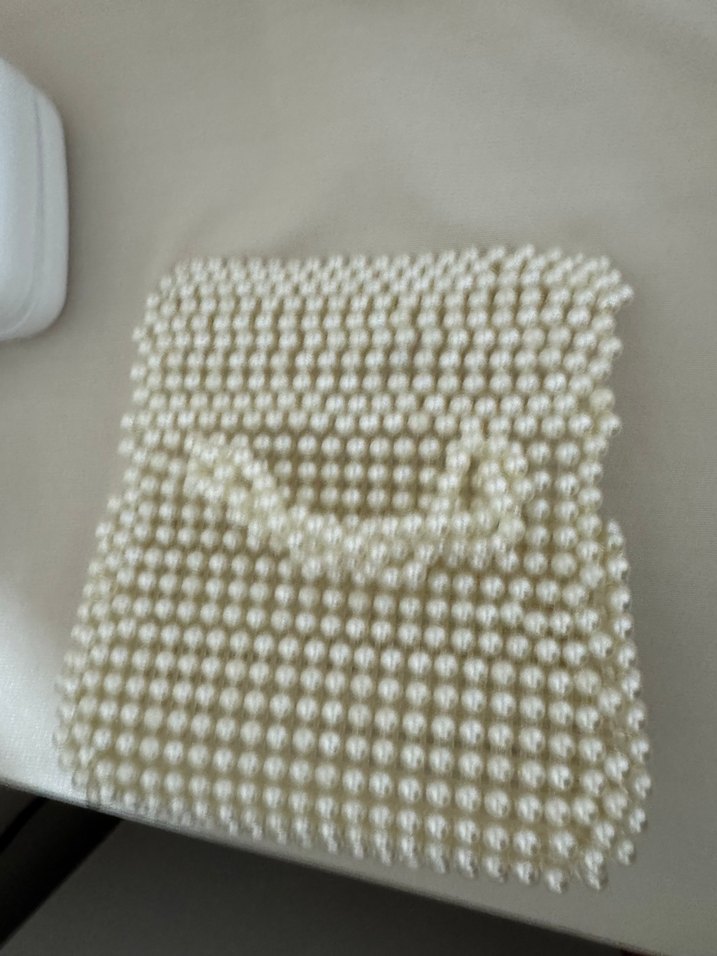 İnci İşlemeli Örgü Bohem Kadın Çanta - Görsel 2