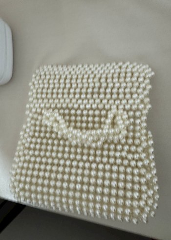 İnci İşlemeli Örgü Bohem Kadın Çanta - Görsel 2