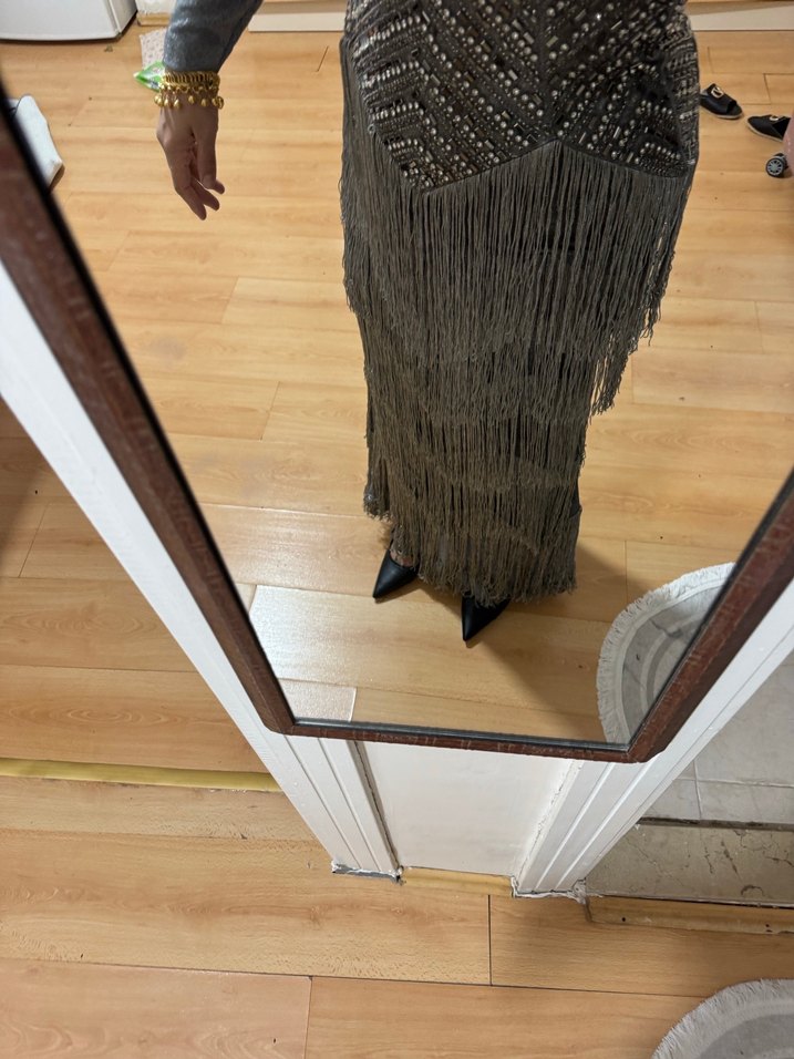 Bohem Tarzı Kahverengi Gri Püsküllü Perde - Görsel 2