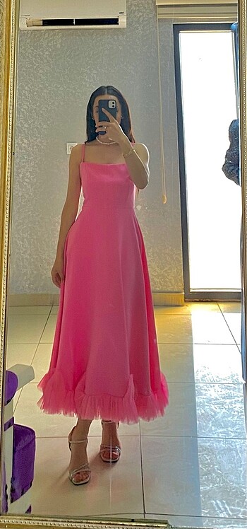 Pembe prenses model elbise