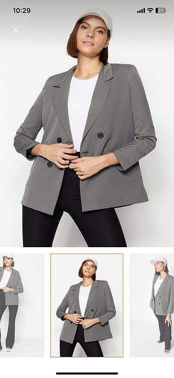Blazer ceket gri