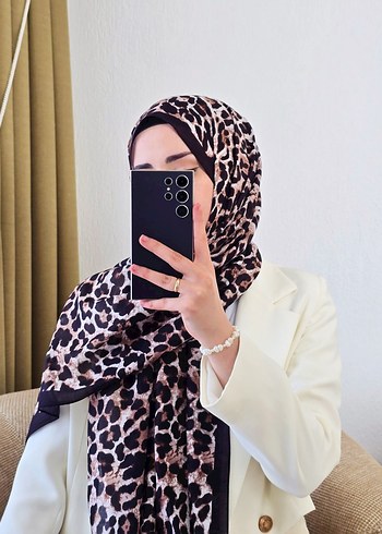 Diğer Leopar Desen Kadın kahverengi Şal