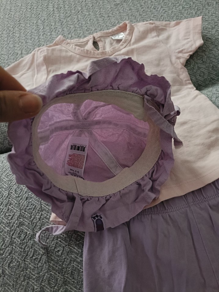 Pembe Baskılı Kısa Kollu Bebek Takımı - Görsel 3