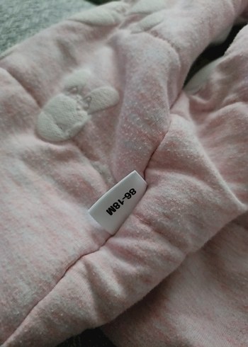 Kız Çocuk Kapüşonlu Pembe Nakışlı Yelek - Görsel 3