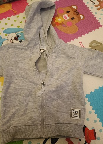 Kapüşonlu Fermuarlı Hırka - Görsel 2